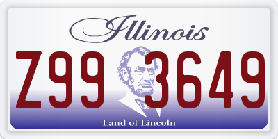 IL license plate Z993649