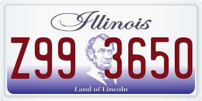 IL license plate Z993650