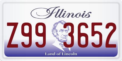 IL license plate Z993652