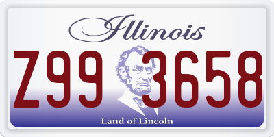 IL license plate Z993658