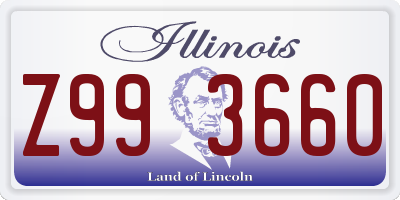 IL license plate Z993660