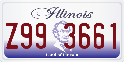 IL license plate Z993661
