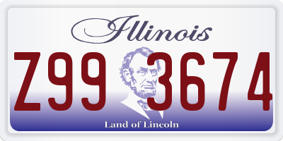 IL license plate Z993674