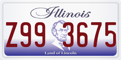 IL license plate Z993675
