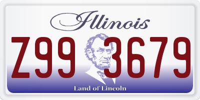 IL license plate Z993679