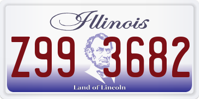 IL license plate Z993682