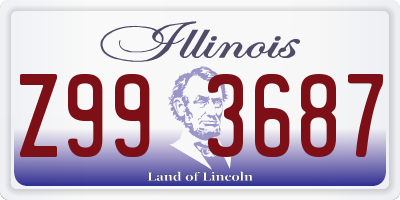 IL license plate Z993687