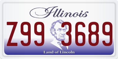 IL license plate Z993689