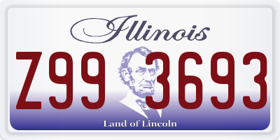 IL license plate Z993693