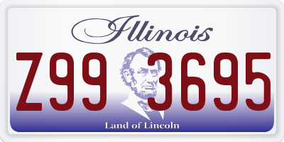 IL license plate Z993695