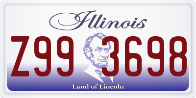 IL license plate Z993698