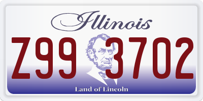 IL license plate Z993702