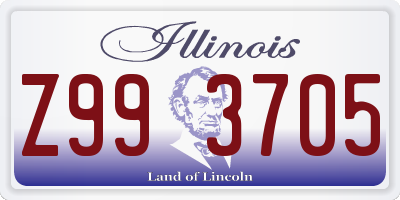 IL license plate Z993705