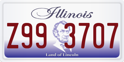 IL license plate Z993707