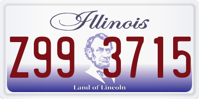 IL license plate Z993715