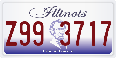 IL license plate Z993717