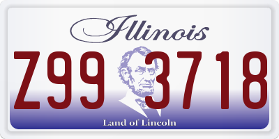 IL license plate Z993718