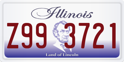 IL license plate Z993721