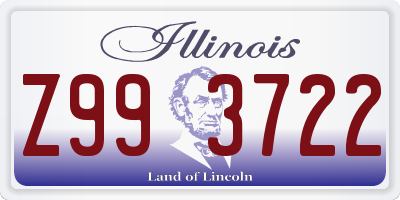 IL license plate Z993722