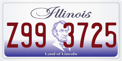 IL license plate Z993725