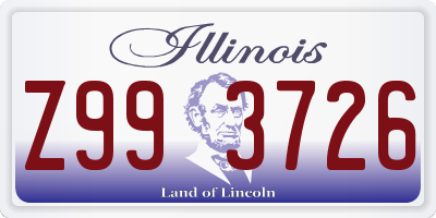 IL license plate Z993726