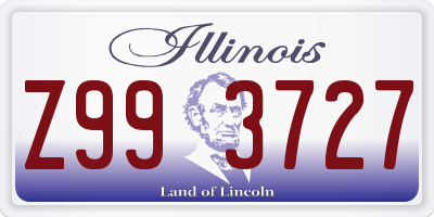 IL license plate Z993727