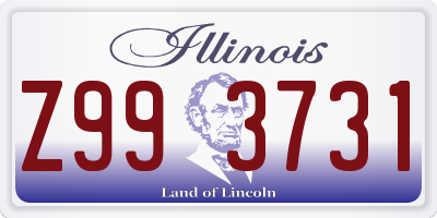 IL license plate Z993731