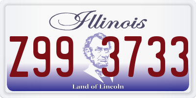 IL license plate Z993733