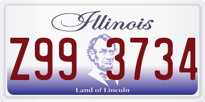 IL license plate Z993734