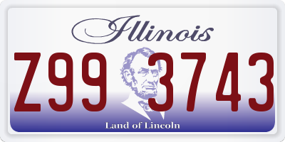 IL license plate Z993743