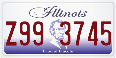 IL license plate Z993745