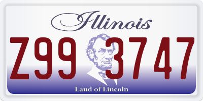 IL license plate Z993747