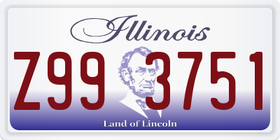 IL license plate Z993751