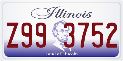 IL license plate Z993752