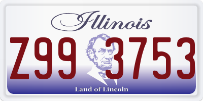 IL license plate Z993753