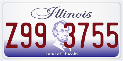 IL license plate Z993755