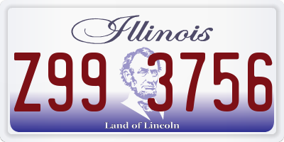 IL license plate Z993756
