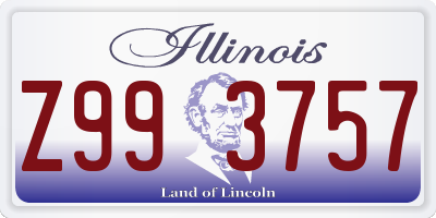 IL license plate Z993757