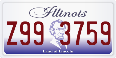 IL license plate Z993759