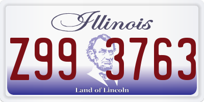 IL license plate Z993763