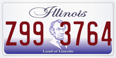 IL license plate Z993764