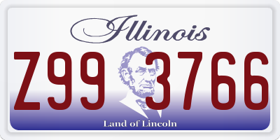 IL license plate Z993766