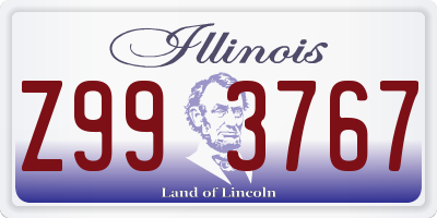 IL license plate Z993767