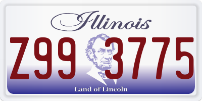 IL license plate Z993775