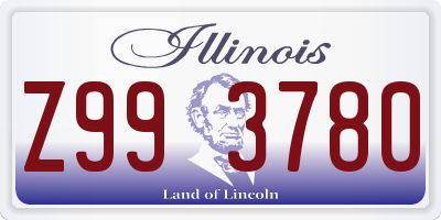 IL license plate Z993780