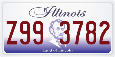 IL license plate Z993782