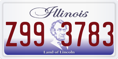 IL license plate Z993783