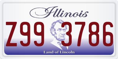 IL license plate Z993786