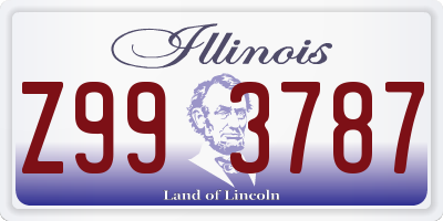 IL license plate Z993787