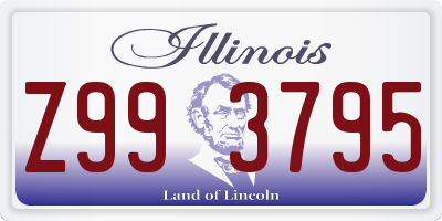 IL license plate Z993795